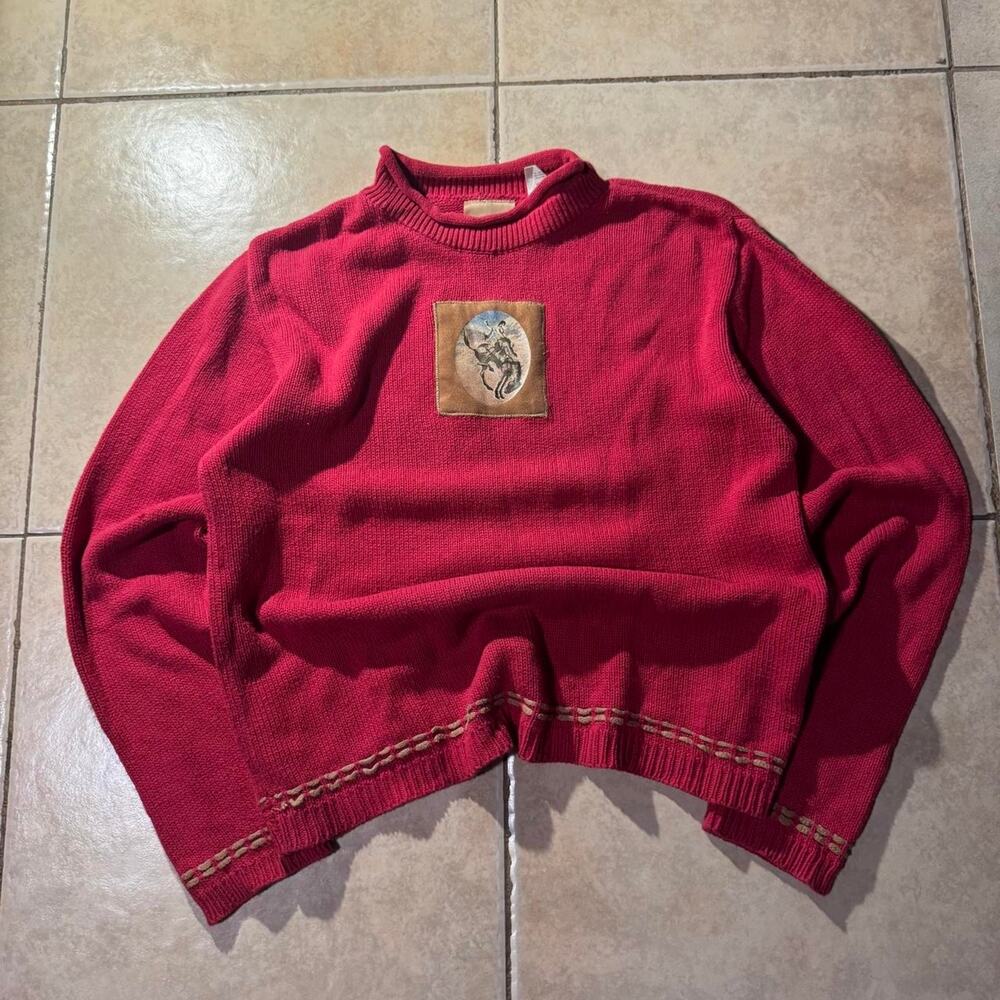 Vintage 2000s wrangler red cotton sweater Size S in Womens